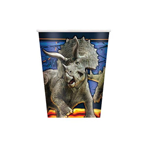 bashbox Jurassic World Dinosaurio fiesta de cumpleaños suministros Pack incluidos Pastel & Lunch Platos, Cubiertos, vasos y servilletas para 8 huéspedes