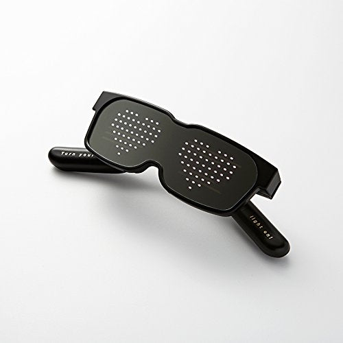 CHEMION- Único Bluetooth gafas de LED - texto personalizable y animaciones. Perfecto para fiestas Rave, conciertos