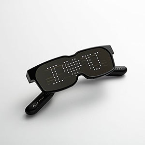 CHEMION- Único Bluetooth gafas de LED - texto personalizable y animaciones. Perfecto para fiestas Rave, conciertos