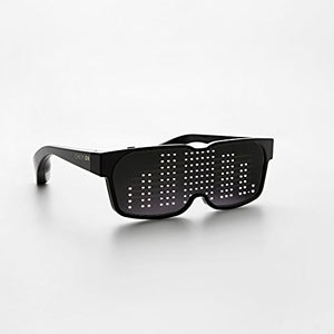 CHEMION- Único Bluetooth gafas de LED - texto personalizable y animaciones. Perfecto para fiestas Rave, conciertos