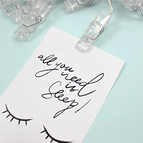 Miaro Cuerda de clips para fotos, 40 LED, decoración de luces para boda, fiesta, Navidad, interiores, hogar, blanco