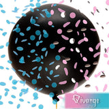 The Fellie Artículos de Fiesta reveladores de género, Niño o niña Globos de la Ducha del bebé Accesorios de la Foto Revelan Globos y Fajas Set de Decoraciones de Globos de Confeti