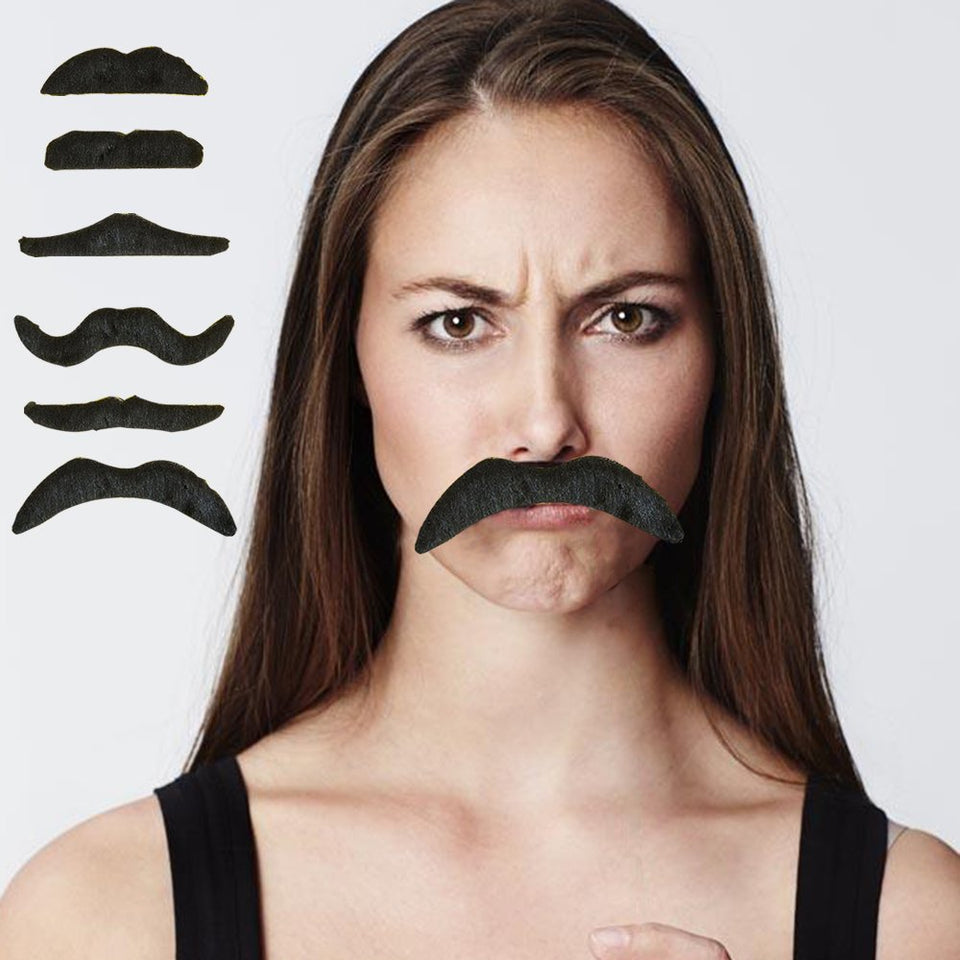YuCool 60 Piezas de Bigotes Falsos autoadhesivos, Novedad de Bigotes Falsos para Fiesta de Disfraces y Fiesta Mexicana de Rendimiento y Fiesta