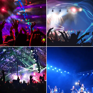 Luces Discoteca, WZTO 4 Modos Bola Discoteca Luz 12 LED Giratoria Luces de Fiesta con Sonido Activado,Luces de Escenario 7 Colores RGB Lámparas de Disco para Cumpleaños, Discoteca, Fiesta, KTV, Bar, Navidad, Bodas