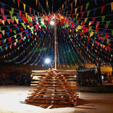 Eokeanon 150Pcs Pennant Banner Multicolor Bunting Banderas, 263 Ft Banner Banderas de Cadena Perfecto para la Gran inauguración Cumpleaños Fiesta Decoraciones navideñas