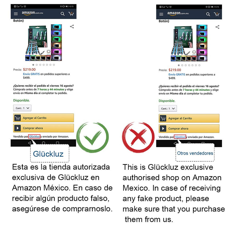 Glückluz Tira led rgb Tiras de Luces LED RGB con Mando a Distancia USB Multicolor Retroiluminación Tiras de LED Kit Completo para Decoración del Partido Fiesta Cocina PC Escritorio Monitor Hogar Regalo de Navidad(2M 5050 RGB 60 LEDs IR Remoto) (24 Botón)