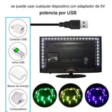 Glückluz Tira led rgb Tiras de Luces LED RGB con Mando a Distancia USB Multicolor Retroiluminación Tiras de LED Kit Completo para Decoración del Partido Fiesta Cocina PC Escritorio Monitor Hogar Regalo de Navidad(2M 5050 RGB 60 LEDs IR Remoto) (24 Botón)