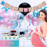 The Fellie Artículos de Fiesta reveladores de género, Niño o niña Globos de la Ducha del bebé Accesorios de la Foto Revelan Globos y Fajas Set de Decoraciones de Globos de Confeti