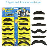 YuCool 60 Piezas de Bigotes Falsos autoadhesivos, Novedad de Bigotes Falsos para Fiesta de Disfraces y Fiesta Mexicana de Rendimiento y Fiesta