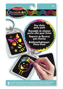 Melissa & Doug Paquete de fiesta Scratch Art: Llaveros
