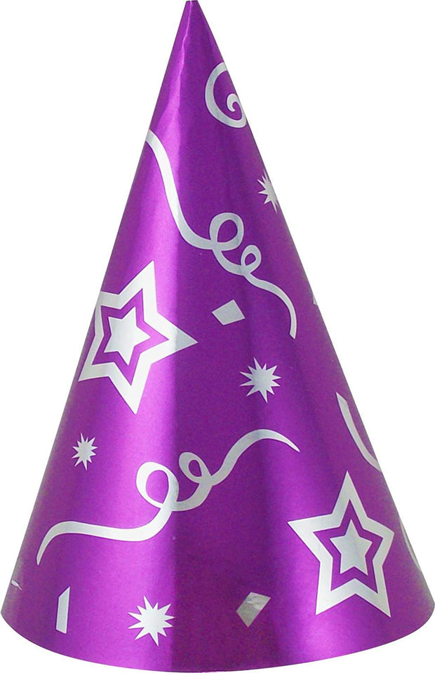 Gorro Metalizado de Colores para Fiestas - Paquete con 24 Piezas