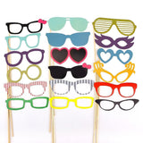 Lingstar Photo Booth Props Kit de bricolaje para Boda Fiesta Photobooth Vestir Accesorios 60pcs
