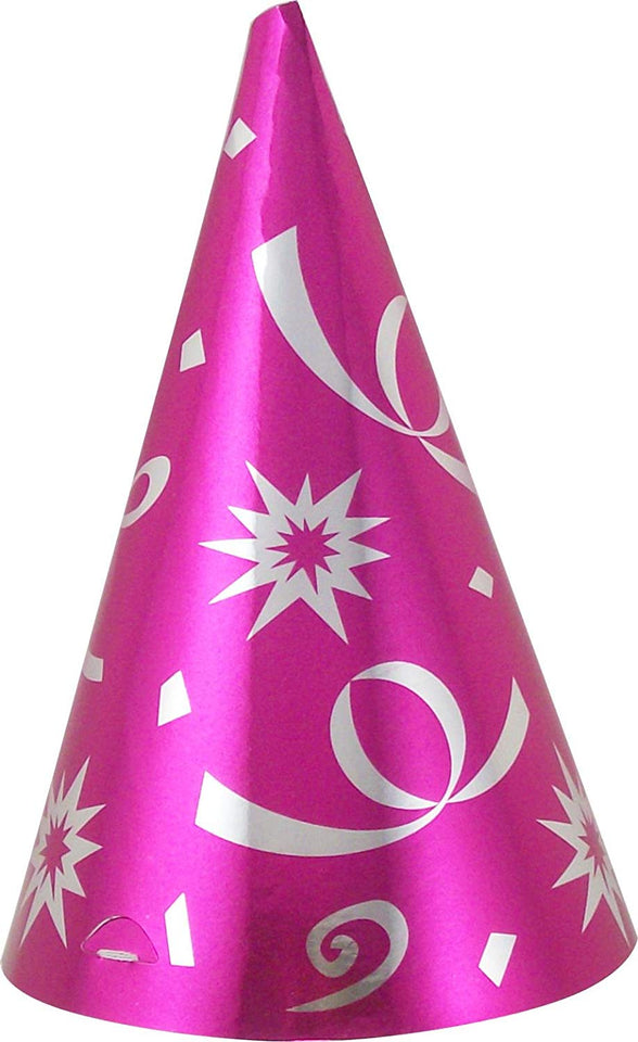 Gorro Metalizado de Colores para Fiestas - Paquete con 24 Piezas