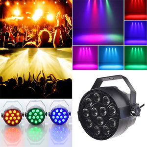 Luces Discoteca, WZTO 4 Modos Bola Discoteca Luz 12 LED Giratoria Luces de Fiesta con Sonido Activado,Luces de Escenario 7 Colores RGB Lámparas de Disco para Cumpleaños, Discoteca, Fiesta, KTV, Bar, Navidad, Bodas