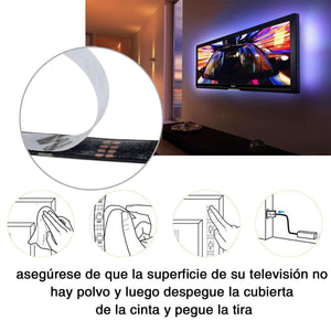 Glückluz Tira led rgb Tiras de Luces LED RGB con Mando a Distancia USB Multicolor Retroiluminación Tiras de LED Kit Completo para Decoración del Partido Fiesta Cocina PC Escritorio Monitor Hogar Regalo de Navidad(2M 5050 RGB 60 LEDs IR Remoto) (24 Botón)