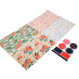 bolsa de papel, Bolsas de papel Kraft 12 piezas de papel de flores bolsos de papel con pegatinas para la boda Fiesta de cumpleaños Año Nuevo Regalo de la fiesta de compras Mechandise Bolsas de regalo