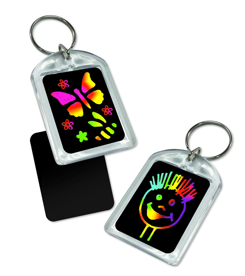 Melissa & Doug Paquete de fiesta Scratch Art: Llaveros