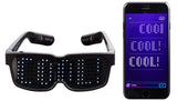 CHEMION- Único Bluetooth gafas de LED - texto personalizable y animaciones. Perfecto para fiestas Rave, conciertos