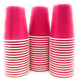 Serves 50 | Paquete completo de fiesta | Rosa | Platos de papel de cena de 9 pulgadas | Platos de papel de postre de 7 pulgadas | 9 oz tazas | 3 capas servilletas | Rosa/Baby Shower Party Tema
