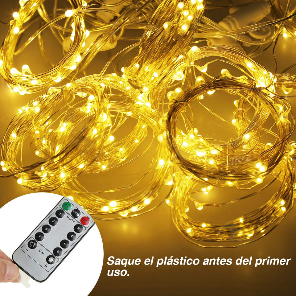 Anpro 3 * 3M 300 LED Luz,Luz Cadena,Cortina de luces LED,Luz Ventana Decorado para Fiesta,Navidad