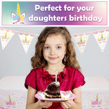 Upper Midland Products Set de Fiesta de Unicornio para 16 cumpleaños, Paquete de Suministros para Fiestas, Kit de decoración para niñas