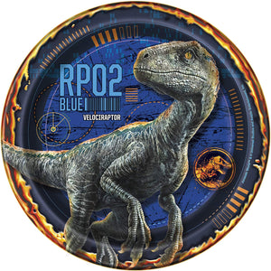 bashbox Jurassic World Dinosaurio fiesta de cumpleaños suministros Pack incluidos Pastel & Lunch Platos, Cubiertos, vasos y servilletas para 8 huéspedes