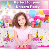 Upper Midland Products Set de Fiesta de Unicornio para 16 cumpleaños, Paquete de Suministros para Fiestas, Kit de decoración para niñas